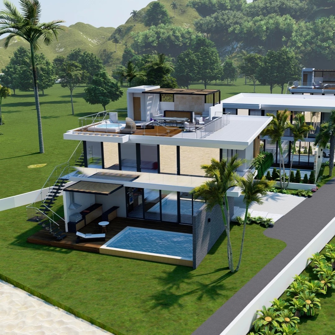 Pre-Construction Oceanfront Villas in East Cabarete